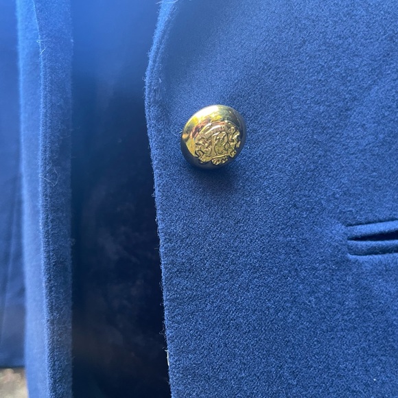 Vintage Pendleton Solid Dark Blue Wool Button Blazer Jacket - Picture 10 of 12